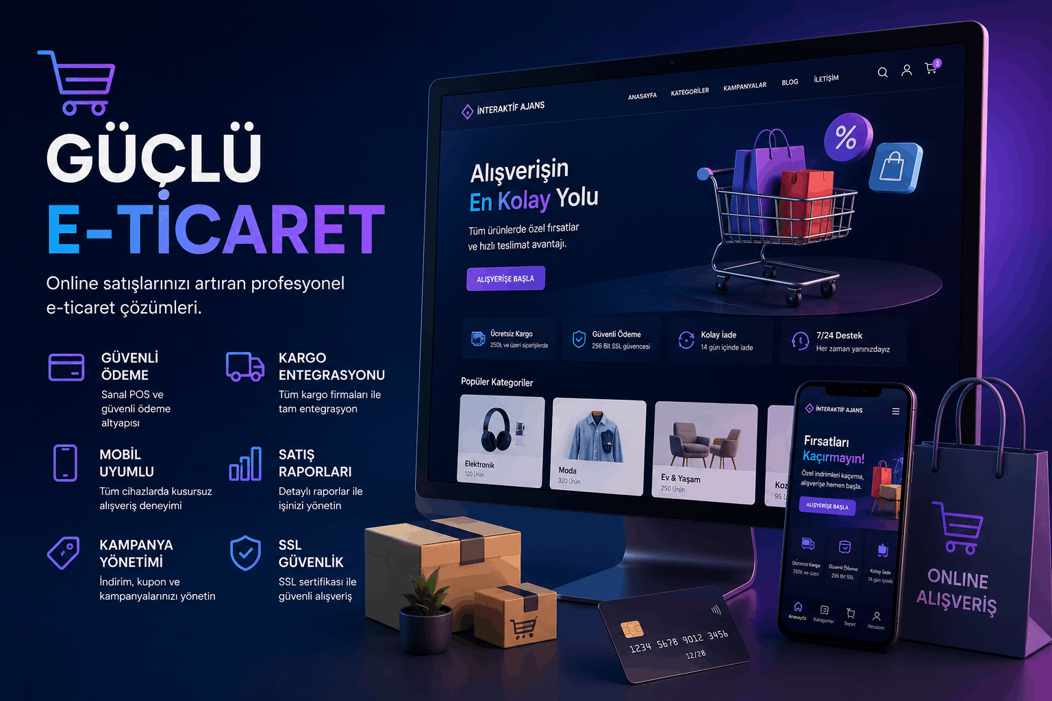 E-Ticaret Sitesi Tasarımı | Profesyonel E-Ticaret Yazılımı